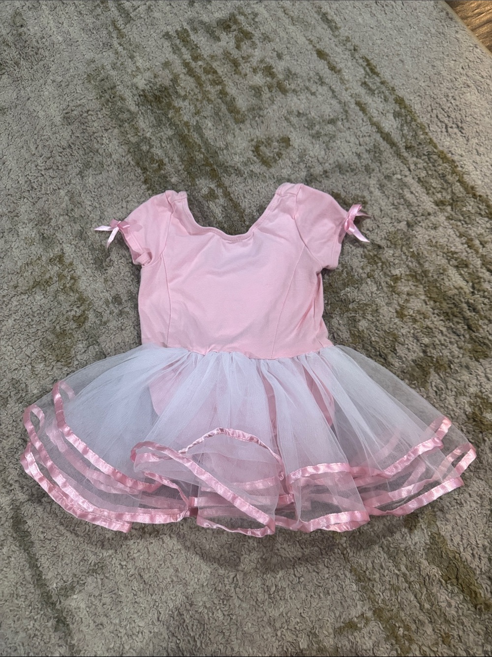 Ruffle Butts Pink and White Tulle Ballet Dress 2T-3T